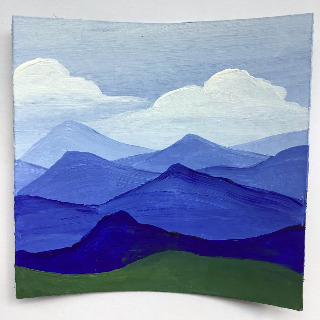 small mountain landscape painting