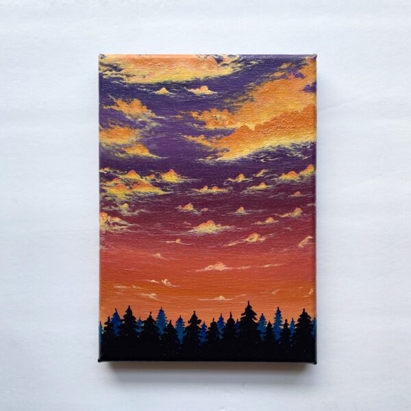 sunrise acrylic painting